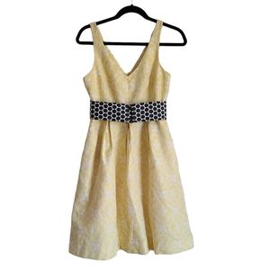 Anthropology Moulinette Souers Yellow Fit and Flare Dress in Size 2